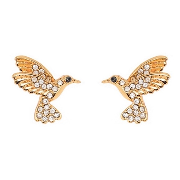 KATE SPADE • Grandma's Closet Hummingbird Crystal Earrings - Picture 1 of 6